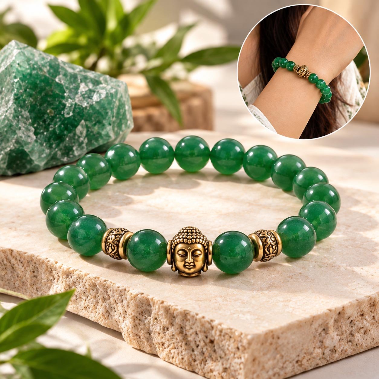 Green Aventurine with Buddha - Harmoney